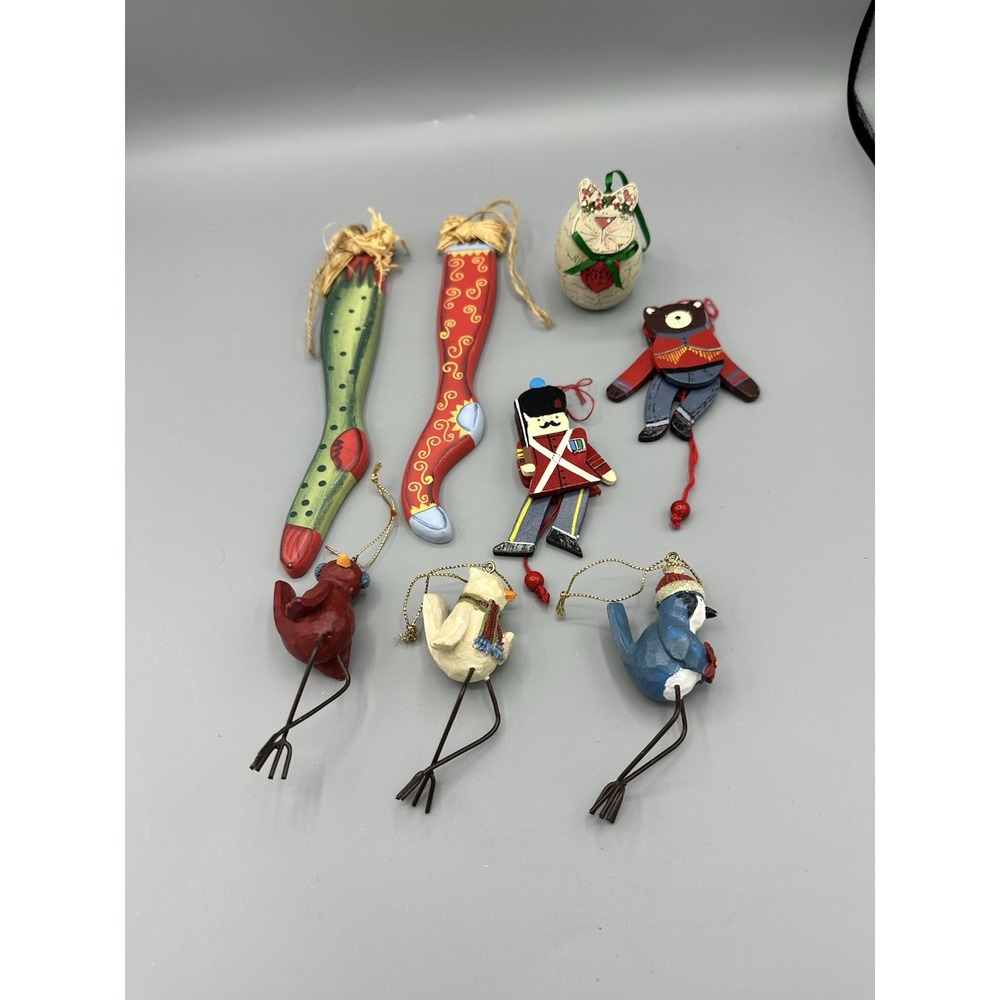 8 Lot Christmas Ornaments That Are Adorable Wood And Resin
